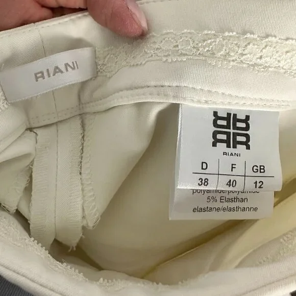 EUC - Riani Offwhite Pants - Size 8 - Picture 6 of 9